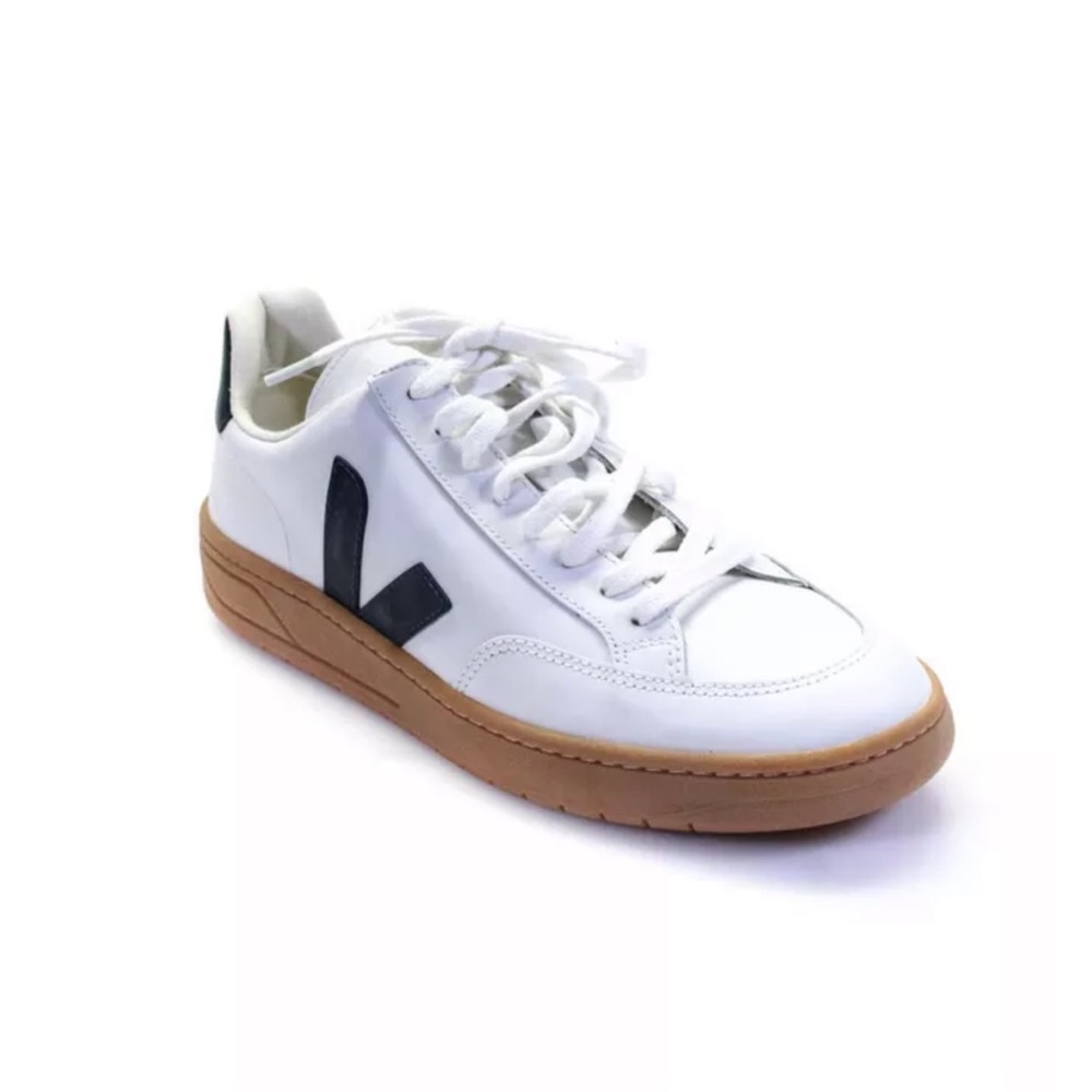Veja Mens V-12 Sneakers - Extra White/Nautico/Gum Sole Size 43 - Picture 5 of 14